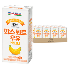 Pasteur 牧場牛奶 香蕉牛乳風味飲料, 190ml, 24入