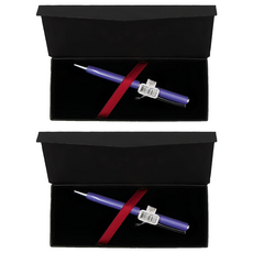 Pentel 飛龍文具 金屬紫軸原子筆 附高級筆盒, 黑色, 2個