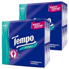 Tempo 得寶 4層加厚迷你紙手帕, 柔軟親膚 原生木漿 殺滅99%流感病毒, 18包, 2袋