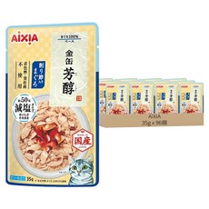 AiXiA 全年齡用金缶芳醇餐包 低鈉 8號, 鮪魚 + 柴魚, 35g, 96個