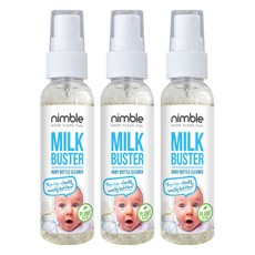 Nimble 靈活寶貝 Milk Buster 奶瓶清潔劑 60ml，可洗120次，隨身攜帶方便, 3瓶