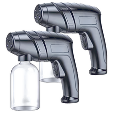 紫外線奈米噴霧消毒槍, 17.8x16.8x5.8cm, USB充電式, 300ml容量, 黑色, 2個