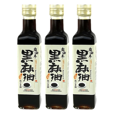 麻油車 頂級冷壓黑麻油, 255ml, 3瓶