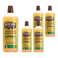 MAITRE SAVON DE MARSEILLE 玫翠思 亞麻油黑肥皂 檸檬馬鞭草, 1L, 5個