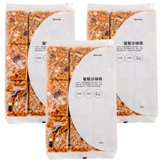 HOLA 和樂家居 黑糖沙琪瑪 葡萄堅果 30 x 4 x 18cm 9個, 360g, 3袋