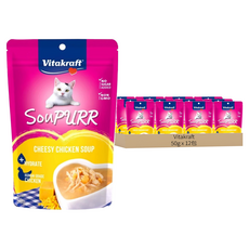 Vitakraft SouPURR 喵湯寶 餐包 成貓 50g 香濃起司雞湯, 12包