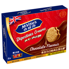 McVitie's 麥維他 夾心消化餅朱古力口味, 240g, 1盒