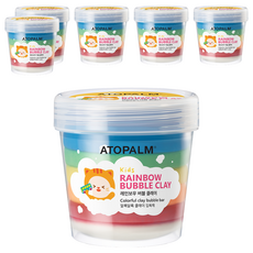 ATOPALM 愛多康 彩虹泡泡沐浴黏土 210g, 6罐