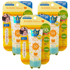KISSME 奇士美 Mommy親子防水防曬乳 3條 - SPF50+ PA++++ 防水 溫和低刺激 寶寶適用, 50g