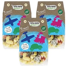 Little Pasta 小小帕斯達 交通工具造型義大利麵, 100%杜蘭小麥粉製成, 素食可用, 250g, 3包