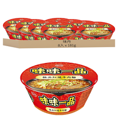 味丹 極品紅燒牛肉麵 181g, 8入