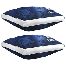 Hilton 希爾頓 凡爾賽宮迷情藍茫銀離子沉睡獨立筒枕 五星級飯店, 70 x 45 x 15cm, 藍色, 2個