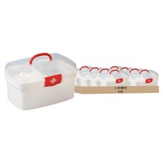小麥購物 手提醫藥箱 C614 小 149g 雙層分隔設計 方便攜帶 居家旅行必備, 8個