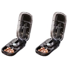 KANDO 感動 日式1/2 + 1/4切藥片器 e.chu-1214 黑色, 2個