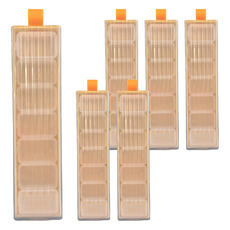 OMORY 隨行雙重密封七日裝藥盒 一天一顆藥丸提醒 附貼紙 分格設計, 6個