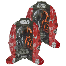 MAD BEAUTY 星際大戰系列 銀河帝國軍男士面膜 鈦戰機駕駛員, 專為男性打造的保濕面膜，含椰子萃取物, 25ml, 2片