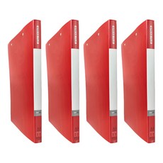 珠友文化 PP彈簧夾 雙上 DL-0610, 4本, 紅色