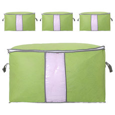 小麥購物 繽紛竹炭衣物棉被收納袋 L2353, 4個