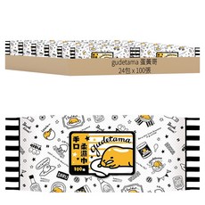 gudetama 蛋黃哥 手口柔濕巾 加蓋, 1入, 24包