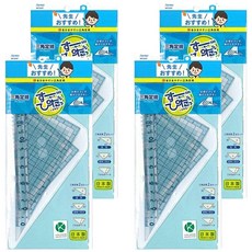 Raymay零距離10-11cm三角定規 精準測量 透明材質 學生/專業人士適用, 4入