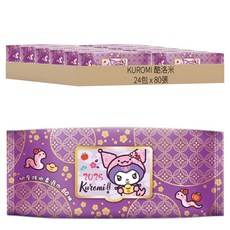 KUROMI 酷洛米 加厚純水柔濕巾 3D壓花新年特別款 掀蓋包, 1入, 24包