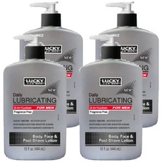 LUCKY SUPER SOFT 三效男用無香身體乳液 (15oz/444ml) - 男士保濕首選 全身適用, 4入