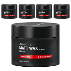 J'SOOP Style J 男士啞光髮蠟, 超級定型, 120g, 5罐