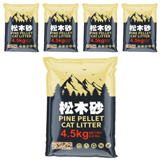 doter 寵愛物語 松木砂 4.5kg*5包 (天然松木、低粉塵、高吸水力、環保可堆肥), 不適用