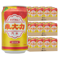 維大力 蘋果風味汽水, 330ml, 72罐