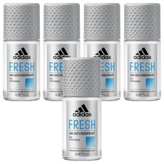 愛迪達 adidas 男性制汗滾珠 勁涼舒爽 50ml 長效制汗 清新香氛 滾珠設計, 5瓶