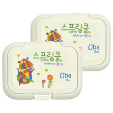 sprinkle 濕巾蓋 白底河馬 可愛造型 防止濕巾乾燥 可重複使用 適用各尺寸濕巾, 河馬 白色, 2個