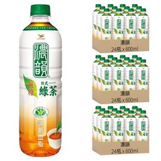 濃韻日式綠茶 無糖, 600ml, 72瓶