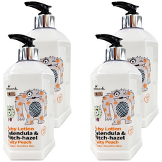 Hallmark 怪獸派對 自然之萃全面修護乳-果香味, 金盞花及金縷梅, 舒緩敏弱膚質, 600ml, 4罐