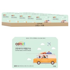 comet 雙層衛面紙旅行包裝, 70張, 10包