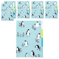 日本 MIDORI 3層資料夾 A5, 企鵝, 6個