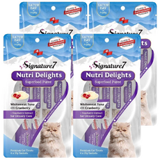 Signature7 心寵 貓肉泥, 蔓越莓 + 鮪魚肉泥, 60g, 4袋