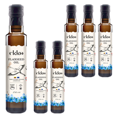 Ekko 冷壓初榨亞麻籽油 250ml, 立陶宛波羅的海亞麻籽, omega 3, 發煙點107度C, 適合涼拌沙拉或生飲, 未經化學精煉, 6瓶
