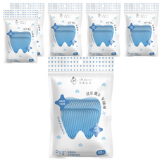 oh care 歐克威爾 P113+ 雙效兒童牙線棒 兒童專用安全牙線棒 有效清潔牙縫 保護牙齒健康, 12.5cm, 60支, 6包