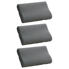 DON HOME 竹炭纖維釋壓記憶枕 人體工學型, 側睡支撐佳 慢回彈, 40 x 60cm, 深灰色, 3個