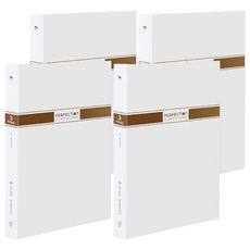 DaTaBanK 三田文具 A4 無瑕3孔夾資料夾 648-70, 白色, 4本