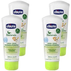 Chicco 草本防蚊乳霜, 義大利產, 天然植物安弟羅巴果油香蜂草葉油成分萃取, 檸檬清香, 保濕不黏膩, 低敏感測試, 適用年齡2m+, 100ml, 4條