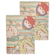 NAN PAO 南寶文具 三麗鷗 20入資料本 Marumofubiyori 卡通圖案, 2本, 藍白條紋