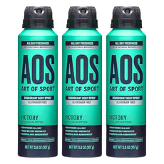 Art of Sport 長效持久運動體香爽身噴霧 勝利 107g, 3瓶