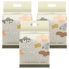 MAODAY 毛商行 D3 高凝結低粉塵三效除臭活性碳豆腐砂 1.5mm 6L, 3包, 2.5kg, 無香