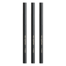 MEKO 極塑流線眼線膠筆，極細筆尖 一筆成型 容易上色，色澤飽和 自然顯色 不易暈染, Y-012, Y-012 深邃黑, 3支