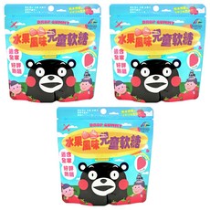 UNIMAT RIKEN 兒童軟糖, 草莓風味, 90g, 3包