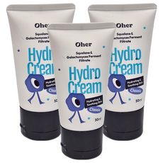 Oher 歐爾 保濕霜, 50ml, 含有角鯊烷和半乳糖酵母濾液, 補水舒緩肌膚, 3瓶