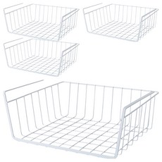 SIANG SI 櫥櫃隔板下掛籃, 4個, 白色