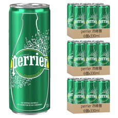 perrier 沛綠雅 天然氣泡礦泉水, 330ml, 18個