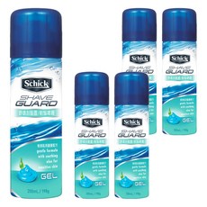 Schick 舒適牌 刮鬍防護 蘆薈刮鬍露, 敏感肌適用 溫和配方, 200mL / 198g, 5瓶